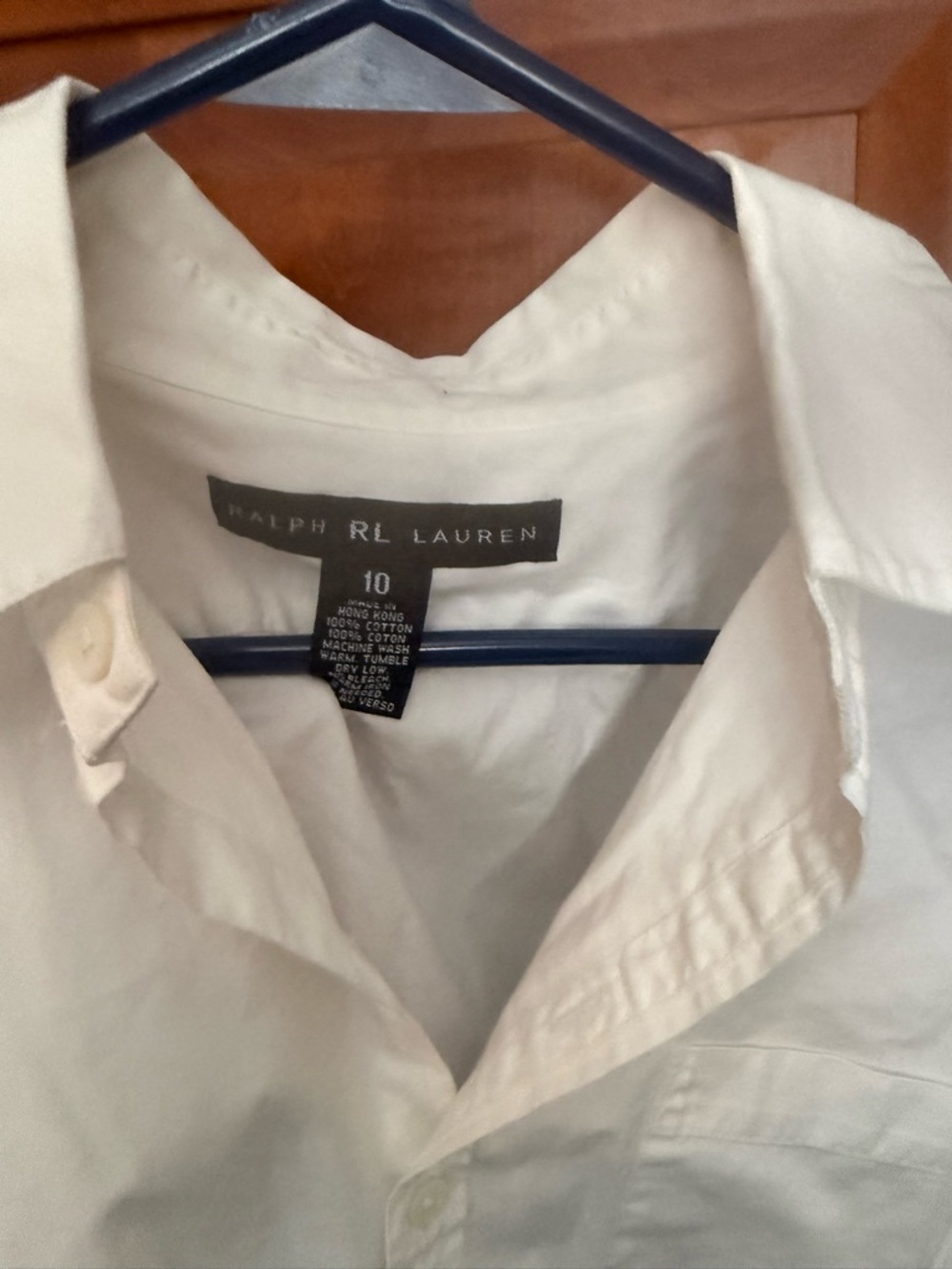 Ralph Lauren Women’s White Long Sleeve Button-Up Shirt 10 - Picture 2 of 4